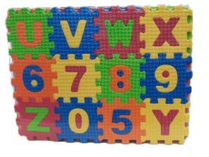 GOMA EVA LETRAS Y NUMEROS ENCASTRABLES X 36 PCS COD FDCB398