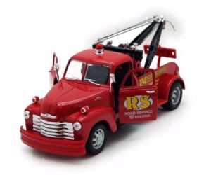 AUTO WELLY 1:24 CHEVROLET TOW TRUCK 53 VR1 22086 ROJO - Imagen 2