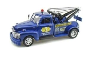 AUTO WELLY 1:24 CHEVROLET TOW TRUCK 53 VR2 22086 AZUL - Imagen 4