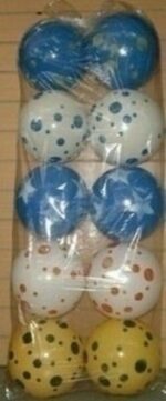 PELOTA PLASTICA X 10 SURTIDAS COD PELOTA