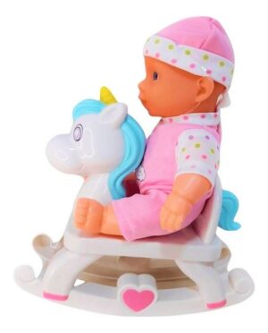 BEBOTE POPPI 20 CM CON CABALLITO MECEDOR Y ACC COD 28074 - Imagen 2