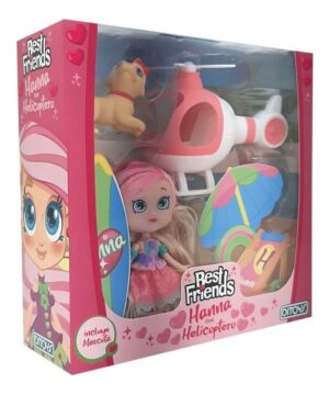 PLAYSET MUNECA C/HELICOPTERO Y MASCOTA BEST FRIENDS COD 2435 - Imagen 2