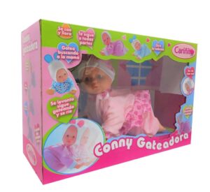 CARINITO CONNY BEBE GATEADORA VR2 0715 ROSA CON FRUTILLAS - Imagen 3