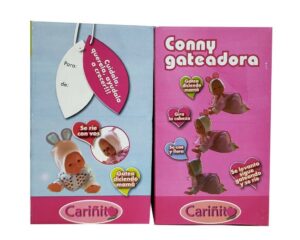 CARINITO CONNY BEBE GATEADORA VR1 0715 BLANCO CON LUNARES CELESTES - Imagen 3