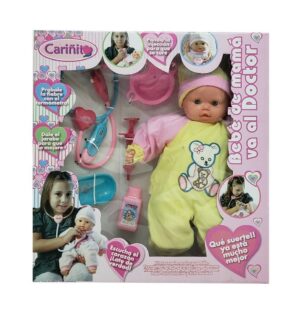 CARINITO BEBE DOCTOR CON ESTETOSCOPIO VR3 0690 MODELO AMARILLO