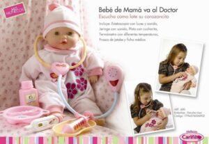 CARINITO BEBE DOCTOR CON ESTETOSCOPIO VR3 0690 MODELO AMARILLO - Imagen 2