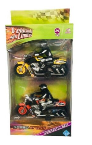 MOTO CON MUNECO X 2 PULLBACK EL DUENDE AZUL COD 7454