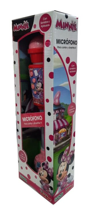 MICROFONO DISNEY MINNIE SONIDO APLAUSOS Y LUCES COD 2289 - Imagen 2