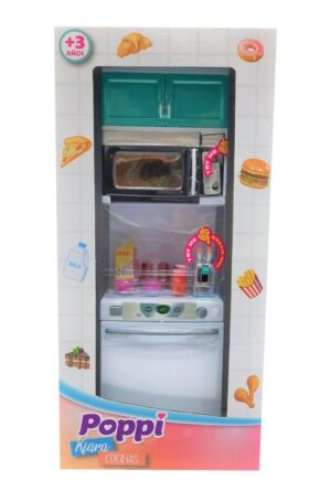 SET MODULO MICROONDAS C/SONIDO LUZ Y ACCS POPPI VR2 7125 VERDE - Imagen 3