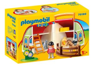 PLAYMOBIL 1 2 3 PRIMERA  GRANJA  MALETIN COD 70180