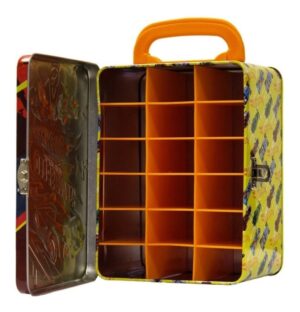 VALIJA LATA PORTA AUTOS CAR CASE METAL HOT WHEELS VR2 HWCC2 MODELO AMARILLO - Imagen 7