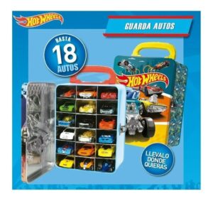 VALIJA LATA PORTA AUTOS CAR CASE METAL HOT WHEELS VR2 HWCC2 MODELO AMARILLO - Imagen 6