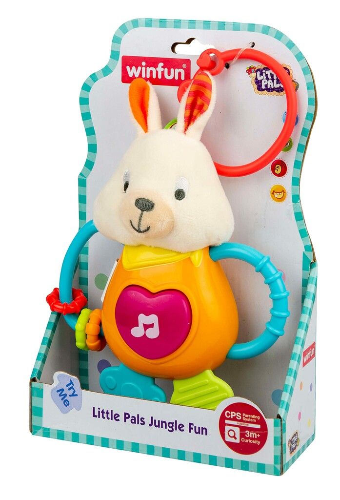SUJETADOR Y MORDILLO MUSICAL CONEJO BOUNCY WINFUN COD 0153 - Imagen 3