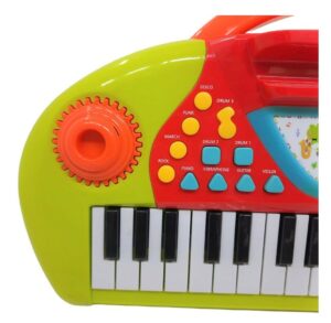 PIANO LUZ SONIDO GRABA MP3 C/MICROFONO OK BABY COD OKBB0243 - Imagen 8