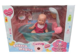 BEBE CON BANERA MAGICA LUCES COLOR Y MELODIAS AGUA VR2 0890 BAÑERA CELESTE - Imagen 3