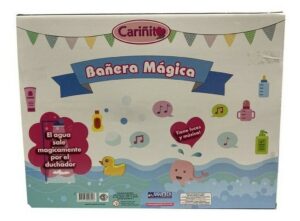 BEBE CON BANERA MAGICA LUCES COLOR Y MELODIAS AGUA VR2 0890 BAÑERA CELESTE - Imagen 5