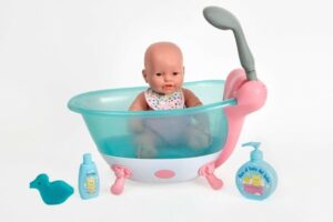 BEBE CON BANERA MAGICA LUCES COLOR Y MELODIAS AGUA VR1 0890 BAÑERA ROSA - Imagen 2