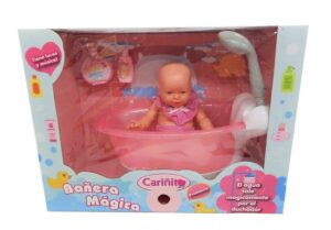 BEBE CON BANERA MAGICA LUCES COLOR Y MELODIAS AGUA VR1 0890 BAÑERA ROSA - Imagen 3