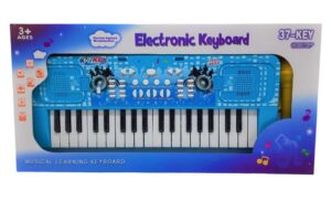 ORGANO TECLADO ELECTRONICO C/MICROFONO 37 KEYS VR3 MTK008 9 MODELO: C - MTK008 CELESTE