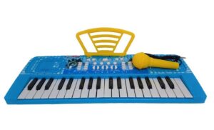 ORGANO TECLADO ELECTRONICO C/MICROFONO 37 KEYS VR3 MTK008 9 MODELO: C - MTK008 CELESTE - Imagen 3