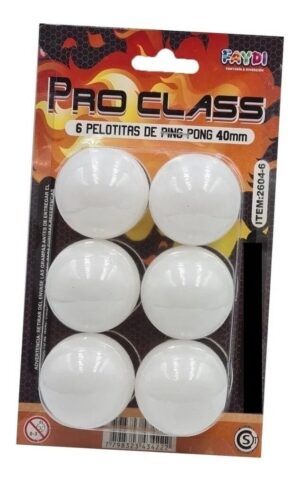 PELOTAS DE PING PONG X6 DE PLASTICO EN BLISTER COD 2604-6 - Imagen 4