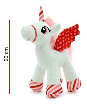 PELUCHE UNICORNIO PARADO 25 CM BRILLO VR2 8087 UNICORNIO BLANCO - Imagen 4