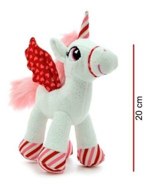 PELUCHE UNICORNIO PARADO 25 CM BRILLO VR2 8087 UNICORNIO BLANCO - Imagen 2