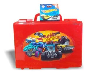 VALIJA HOT WHEELS PORTA AUTOS X 15 VR1 HW0001 MODELO ROJO