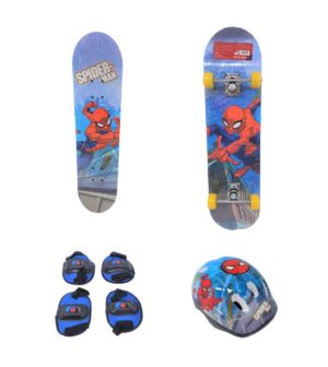 SET SKATE PATINETA SPIDERMAN C/ CASCO Y PROTECCION VR1 12010 SPIDERMAN