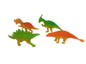 SET CONJUNTO DE DINOSAURIOS X 4 EN CAJA VR1 50394 MODELOS VERDE NARANJA - Imagen 2