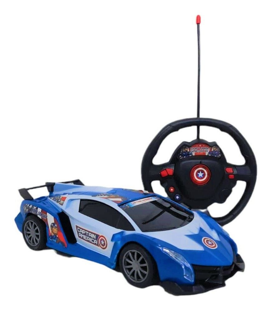 AUTO A R/C CON LUZ DEL CAPITAN AMERICA COD 52927 - Imagen 8
