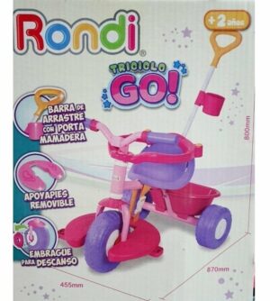 RONDI PRIMER TRICICLO GO! ROSA  COD 3021 - Imagen 4