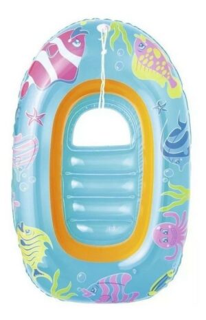 BESTWAY BOTE INFLABLE ESTAMPADO MARINO 112X71 CM VR1 34036 BOTE CELESTE