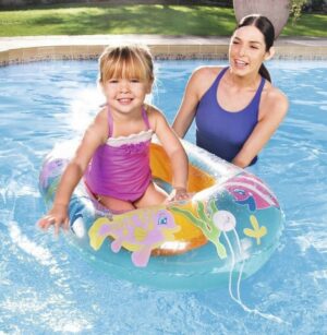 BESTWAY BOTE INFLABLE ESTAMPADO MARINO 112X71 CM VR1 34036 BOTE CELESTE - Imagen 3