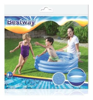 BESTWAY PILETA INFLABLE 3 AROS 102X25 VR3 51024 PILETA AZUL - Imagen 3