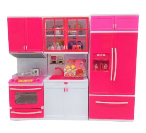 SET DE COCINA MEDIANA C/ ACCS LUZ Y SONIDO POPPI VR1 7135 FUCSIA - Imagen 3