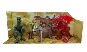 SET X 3 DINOSAURIOS CHICOS 2 A CUERDA Y 2 MODELOS VR2 7095 MODELO 2