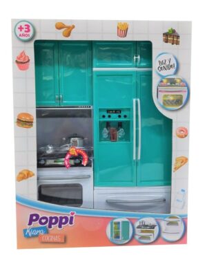 SET DE COCINA CHICA C/ ACCS LUZ Y SONIDO POPPI VR2 7124 VERDE