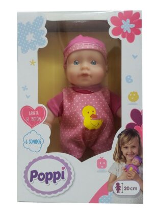 BEBE POPPI 20CM CON SONIDOS SURTIDOS VR1 27017 MODELO A