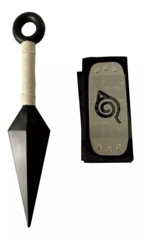 KIT NARUTO VINCHA BANDANA Y KUNAI COD 5233 - Imagen 2