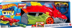 HOT WHEELS CITY CAMION LANZADOR TRANSPORTADOR DRAGON COD GTK42