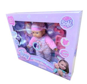 BEBOTE TINY CON ROPA EXTRA, 6 ACCESORIOS Y SONIDOS VR1 53731 REMERA UNICORNIO - Imagen 2