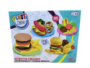 JUEGO DE MASAS COMIDA RAPIDA PLASTI KIDS COD 53448 - Imagen 2