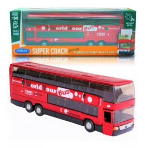 VEHICULO WELLY 1:64 M.BENZ BUS MB 0404DD VR2 52190 ROJO - Imagen 6