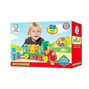 BLOQUES MOLTO BLOCKS TRENCITO 28 PIEZAS COD M8015 - Imagen 2