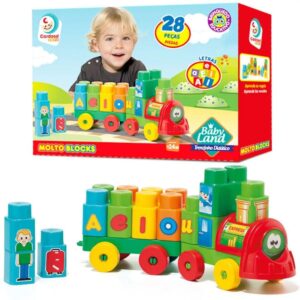 BLOQUES MOLTO BLOCKS TRENCITO 28 PIEZAS COD M8015 - Imagen 3