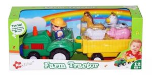 TRACTOR ACOPLADO C/ ANIMALITOS DE GRANJA SONIDO Y LUZ COD 1274 - Imagen 5