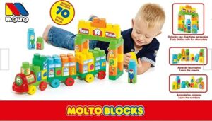 BLOQUES MOLTO BLOCKS TREN DIDACTICO 70 PIEZAS COD M8005 - Imagen 6