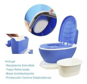 OK BABY PELELA INODORO AZUL GRIS COD OKBB0280 - Imagen 2