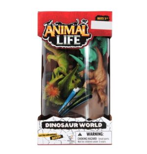 SET ANIMAL LIFE TUBO SURTIDOS X 4 VR4 IK0296 DINOSAURIOS